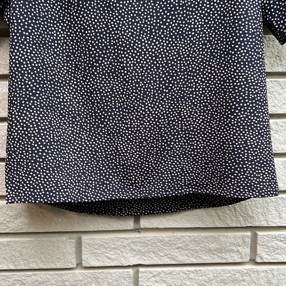 Alfred Dunner Petite Blouse Navy/Camel Sz 8 - Picture 6 of 9